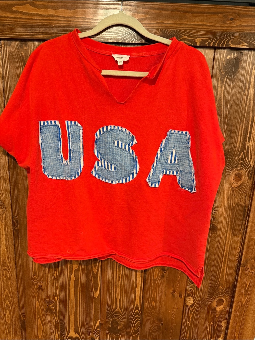Women’s Red USA Graphic Short Sleeve Tee